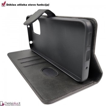 Dirbtinos odos dėklas su 4 skyreliais - juodas (Xiaomi Redmi 12/Poco M6 Pro 5G) Dirbtinos odos dėklas su 4 skyreliais - juodas (Xiaomi Redmi 12/Poco M6 Pro 5G)